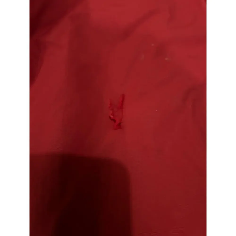 The North Face HyVent Rain Jacket Mens XL Red Hooded Full Zip Waterproof